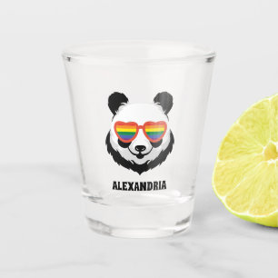 Verre A Shot Cute Ours Panda Arc en ciel LGBTQ