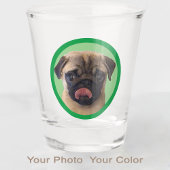 Verre A Shot Cute Pet Carlin Pup Amoureux des chiens Photo Stoc