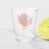 Verre A Shot Cute Siamese combat poisson betta dessin (Dos)
