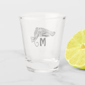 Verre A Shot Cuttlefish primitif dans un style stylo foncé (Dos)