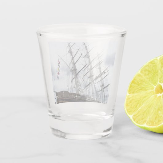 Verre A Shot Cutty Sark Clipper ship (Dos)