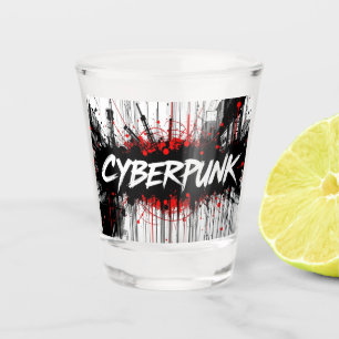 Verre A Shot Cyberpunk Graffiti Shot Glass