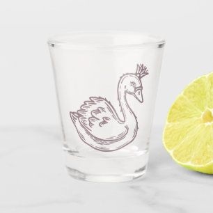 Verre A Shot Cygne dans la couronne