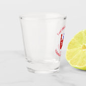 Verre A Shot Czech Flag Red LOVE Personalized Text  (Gauche)