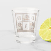 Verre A Shot Dad 3 Photo Collage Bold Brown Typography (Dos)