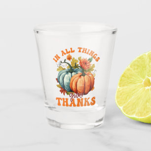 Verre A Shot Dans toutes les choses donner Merci Citrouille