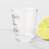 Verre A Shot Date de mariage à sauver drôle - typographie noir  (Droite)