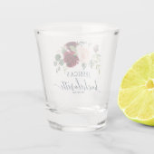 Verre à shot de fête de Bachelorette Navy Bourgogn (Dos)