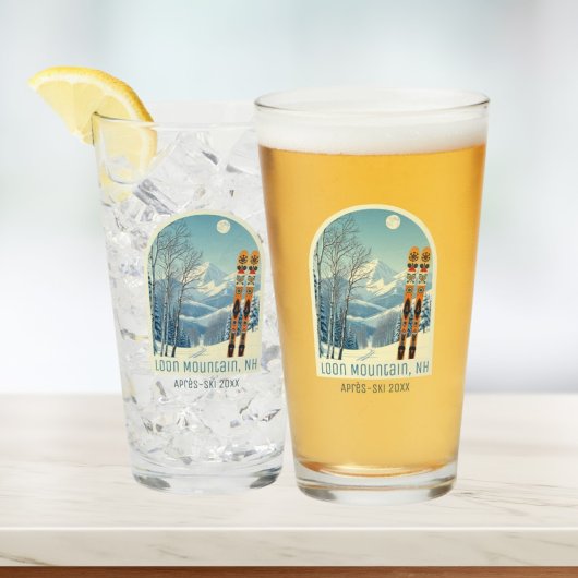 Verre à shot de vacances à Loon Mountain NH après 