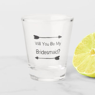 Verre A Shot Demande de Demoiselle d'Honneur 