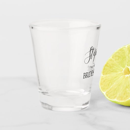 Verre A Shot Demande Demoiselle d'Honneur Calligraphie Manuscri (Gauche)