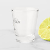 Verre A Shot Demoiselle d'Honneur de Script Moderne Or Chic Nom (Droite)