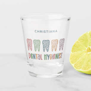 Verre A Shot Dentaire personnalisé Hygiéniste dents Empreintes 