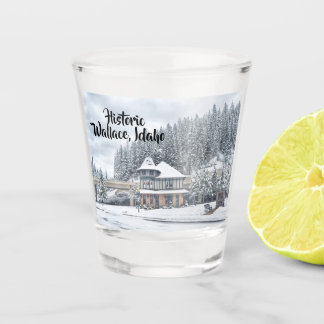 Verre A Shot Dépôt Wallace Idaho en hiver
