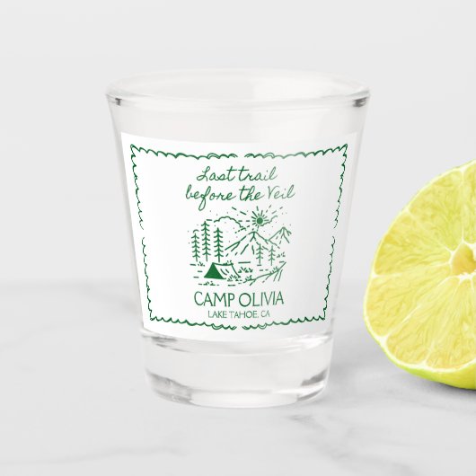 Verre A Shot Dernier sentier avant la fête de bachelorette derr (Devant)