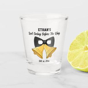 Verre A Shot Dernier Swing avant le Mariage Noir et Or
