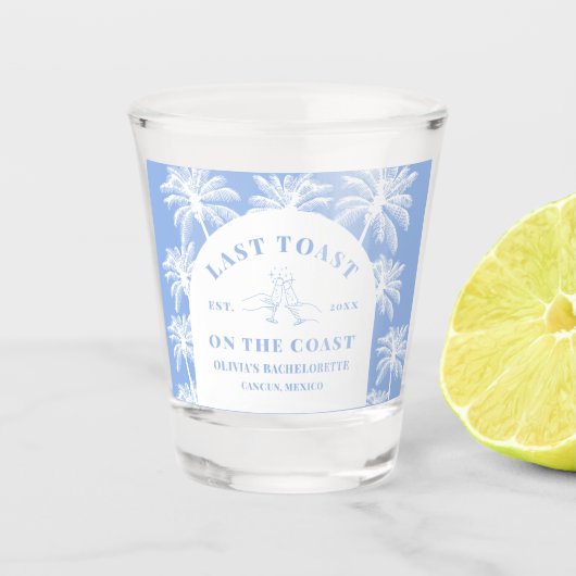 Verre A Shot Dernier Toast Sur La Côte Beach Bachelorette Côtiè (Devant)