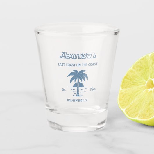 Verre A Shot Dernier toast sur la plage (Devant)