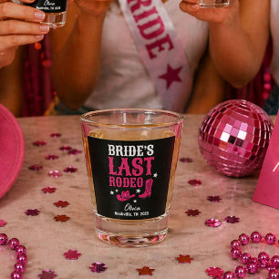 Verre A Shot Dernière rodeo de la mariée : Cadeau western pour