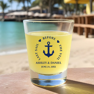 Verre A Shot Dernière voile avant le voile mariage nautique