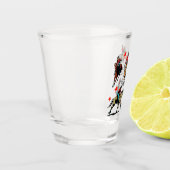 Verre A Shot Des Chauffeuses De Rodéo Occidentales À Cheval (Gauche)