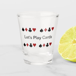 Verre A Shot "Des joueurs de carte jouons à cartes"