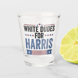 Verre A Shot Des Mecs Blancs Pour Harris Appuient Le Président 