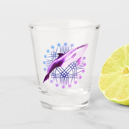 Verre A Shot Design graphique dauphin (Devant)