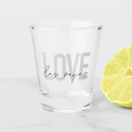 Verre A Shot Design moderne, urbain, simple, cool Love Las Vega (Devant)