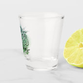 Verre A Shot Design tribal teinte verte (Droite)