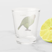Verre A Shot dessin animé d'oiseaux de Kakapo (Dos)