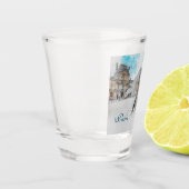 Verre A Shot Dessin aquarelle du Louvre Paris, France (Gauche)