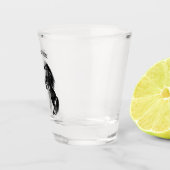 Verre A Shot Dessin de Chevaux sauvages noirs droits - Ajouter (Droite)