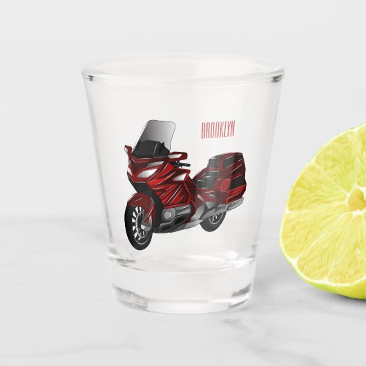 Verre A Shot Dessin de moto de tourisme (Devant)