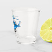 Verre A Shot Dessin d'hélicoptère du service de police mignon (Droite)