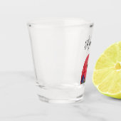 Verre A Shot Dessin Macaw couleur perroquet tropical (Gauche)