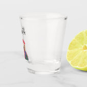 Verre A Shot Dessin Macaw couleur perroquet tropical (Droite)