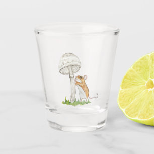 Verre A Shot Dessin réaliste d'une souris et d'une mushr de cha