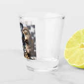 Verre A Shot Deux Otters Jouant Aux Échecs, (Droite)