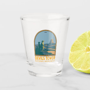 Verre A Shot Devils Tower Monument national Prairie Chien Vinta