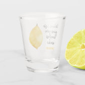 Verre A Shot Devis jaune citron amusant (Dos)