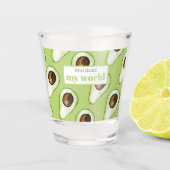 Verre A Shot Devis moderne vert Avocado amusant (Devant)