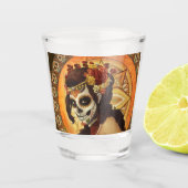 Verre A Shot Dia De Los Muertos Throw Pillow (Devant)