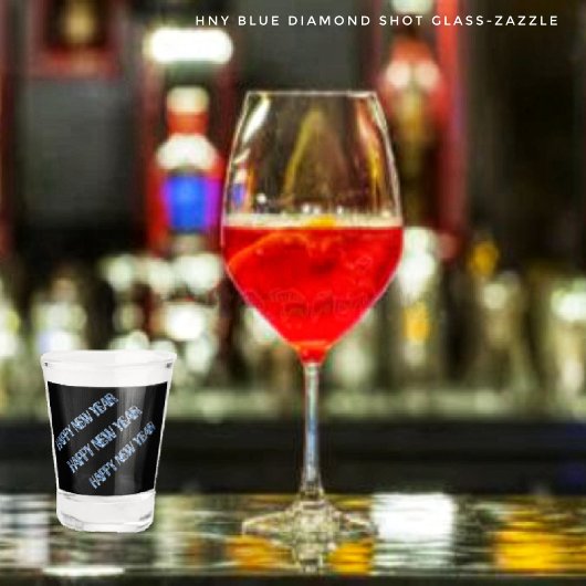 Verre A Shot Diamant bleu HNY