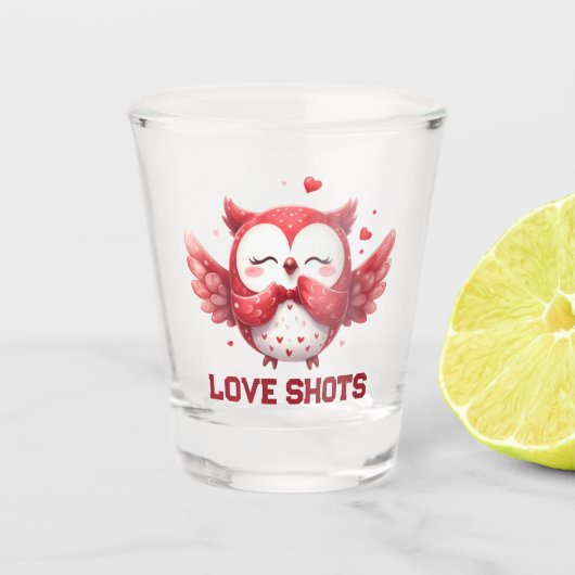 Verre A Shot Diffuser l'amour avec des "Chaussures d'amour" per (Devant)