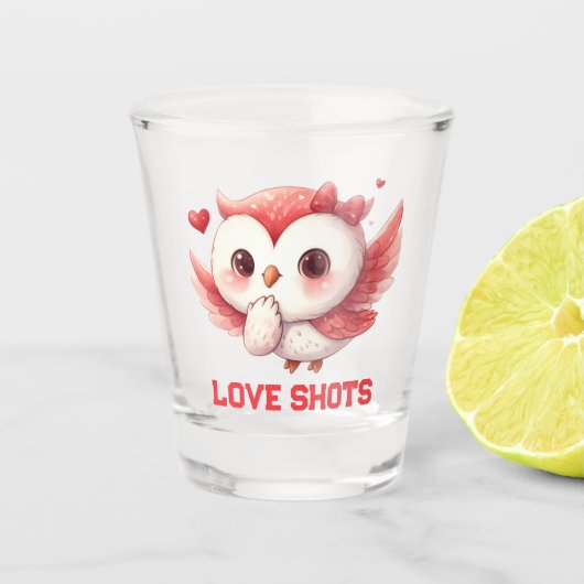 Verre A Shot Diffuser l'amour avec des "Chaussures d'amour" per (Devant)