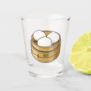 Verre A Shot Dim sum dessin animé