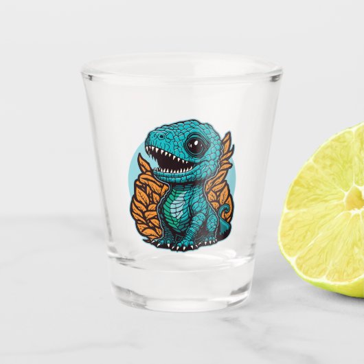 Verre A Shot Dinosaure Bébé mignon (Devant)