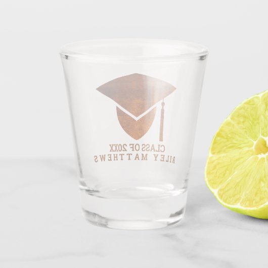 Verre A Shot Diplôme Copper University Keepsaké College (Dos)