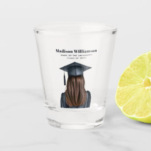 Verre A Shot Diplômée moderne personnalisée Femme Diplômée